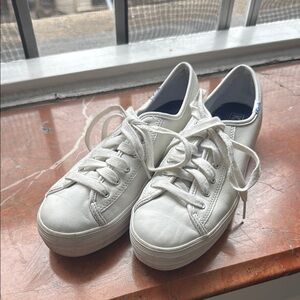 White platform keds